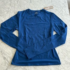 Skims Fits Everybody Long Sleeve T-shirt Sapphire Blie Size Small